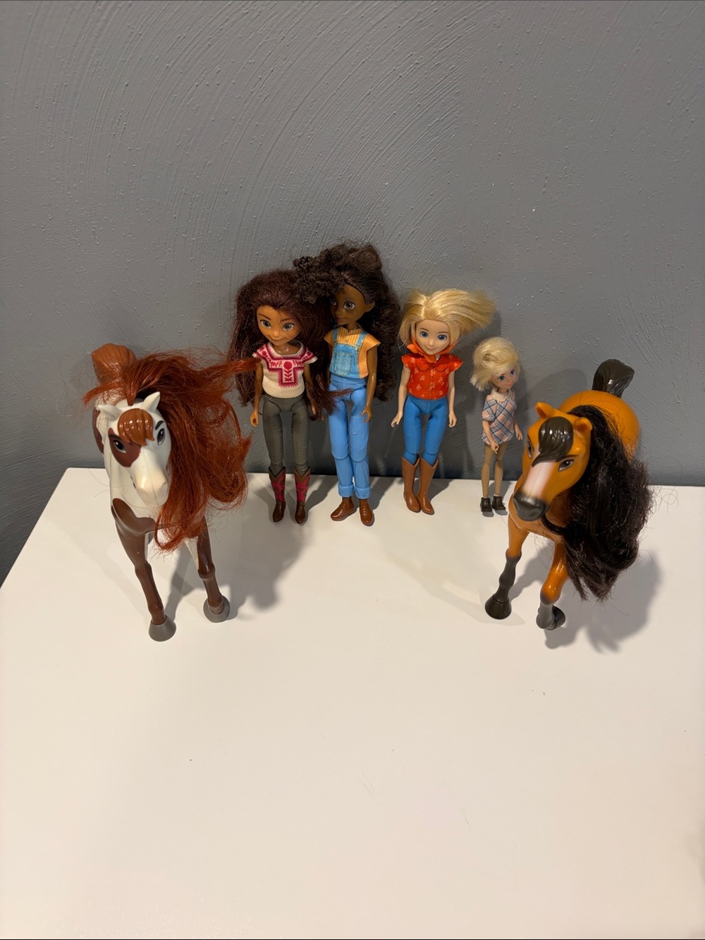 DreamWorks Spirit Mini Doll & Horse Playset with Blue, Orange, Brown and Blonde